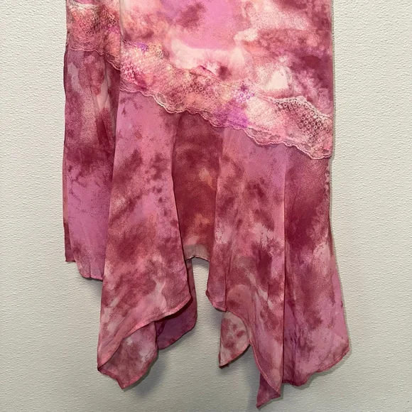 Wild Fable Women’s Y2K Style Tie-Dye Slip Dress Pink Cream NWT NEW Large Lace - Picture 5 of 12
